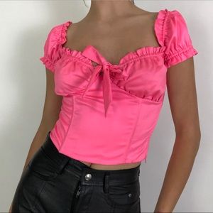 I.AM.GIA Naomi hot pink blouse